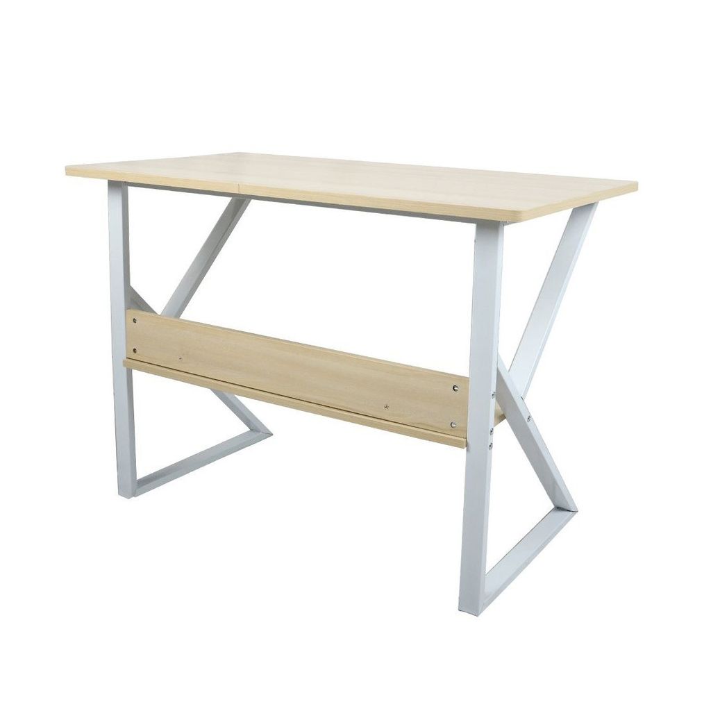 Polcos íróasztal, fehér lábakkal, 80x40 cm, tölgy - porto - butopêa